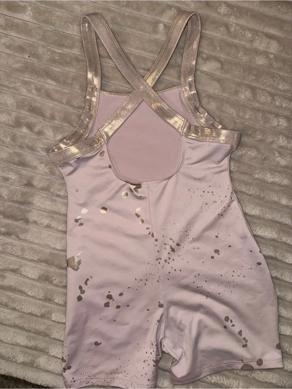 Girls' Sleeveless Lavender Sparkle leotard size large